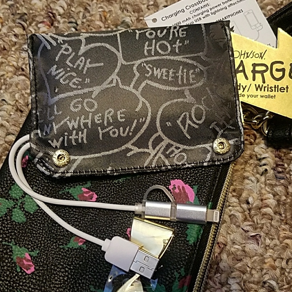 Betsey johnson im in charge crossbody/wristlet - Picture 3 of 7